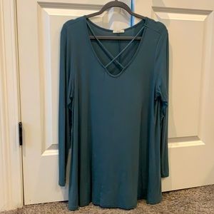 Deep Sea Green Medium Boutique Tunic Top
